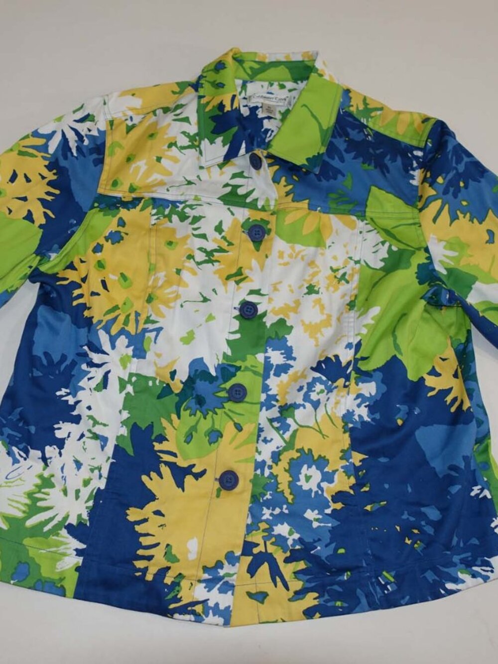 Coldwater Creek Women's Jacket Petite Large NWT Long Sleeves Floral Print PL